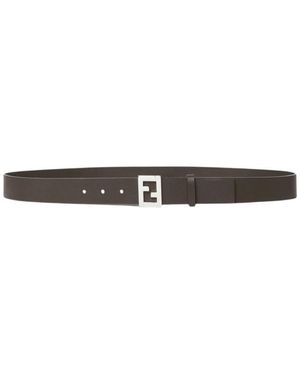 Fendi Ff Buckle Belt - Brown