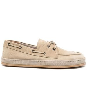 Hogan H683 Boat Loafer - Natural