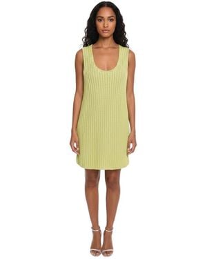 Bottega Veneta Knitted Scoop Neck Dress - Yellow