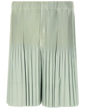 Issey Miyake Sage Pleated Shorts - Green