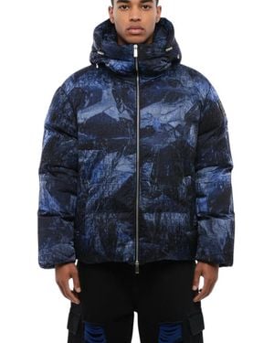 Off-White c/o Virgil Abloh Logo Hood Jacket - Blue