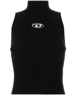 DIESEL Onervax Mock-Neck Top - Black