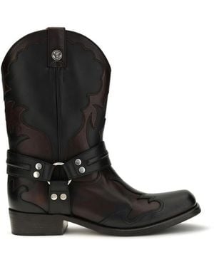 Versace Sylvester Western Boots - Black