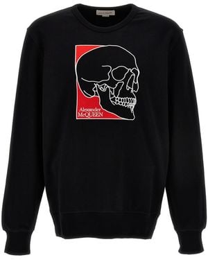 McQueen Graphic Crew Neck Sweatshirt - Blue