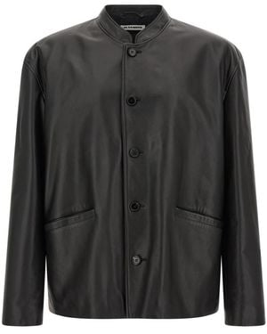 Jil Sander '145' Leather Jacket - Black