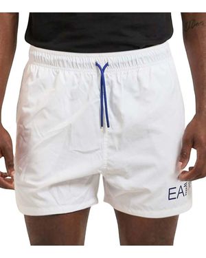 EA7 Logo Shorts - White