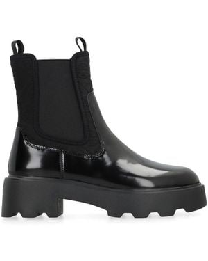 Tory Burch Solid Chelsea Boots - Black