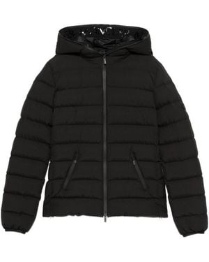 Moncler Quilted Hood Jacket - Black