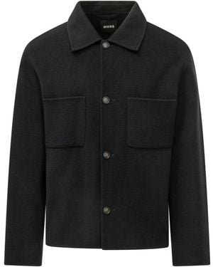 BOSS Regular Shirt Jacket - Black