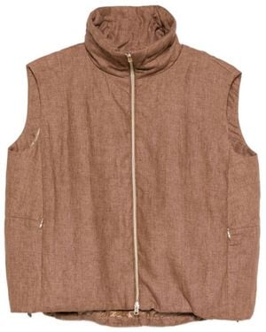 Herno Solid High-Neck Jacket - Brown