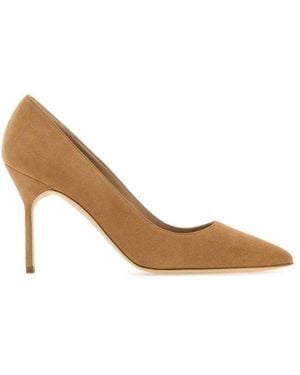 Manolo Blahnik Suede Bb Pumps - Brown