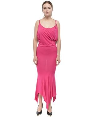 The Attico Cowl Neck Midi Dress - Pink