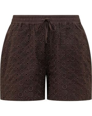 Pinko Embroidered Shorts - Black