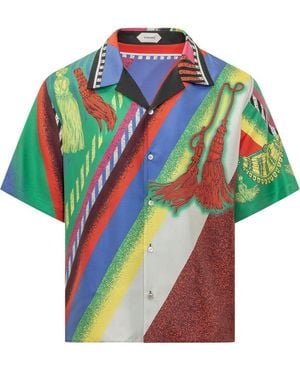 Versace Regular Printed Shirt - Blue