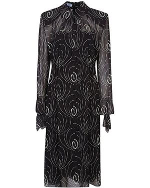 Prada Printed Silk Blend Dress - Black