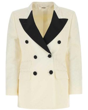 Gucci Block Peaked Lapel Jacket - Natural