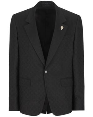 Gucci Notched Lapel Blazer - Black