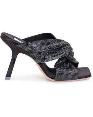 Sebastian Milano Embellished Heels - Black