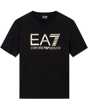 EA7 Logo Crew Neck T-Shirt - Black