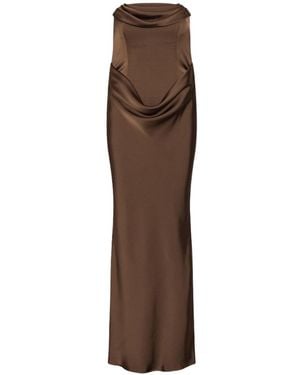 ROTATE BIRGER CHRISTENSEN Solid Strapless Maxi Dress - Brown