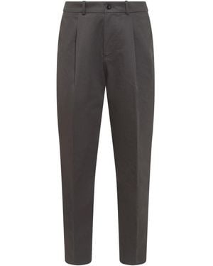 Department 5 Tapered Pleated Pants - Gray