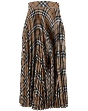 Burberry Evening Giu Midi Pleated Skirt - Multicolor