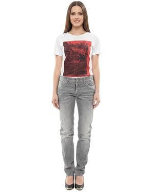DSquared² Slim Mid Rise Jeans - Red