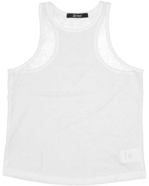 LA ROSE Cotton Cropped Tank Top - White