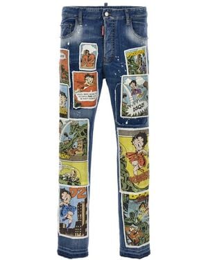 DSquared² Patchwork Jeans - Blue
