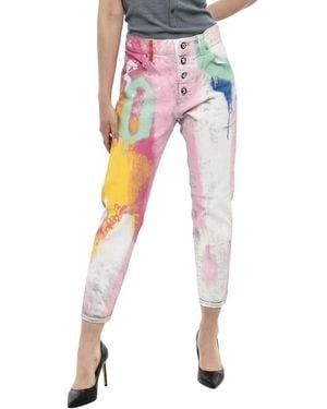 DSquared² Straight High Rise Jeans - Black