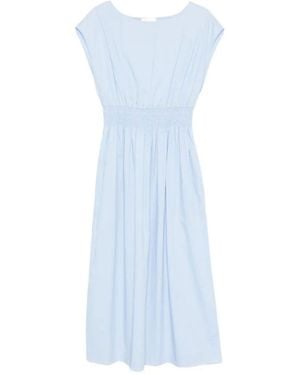 Roberto Collina Boat Neck Midi Dress - Blue