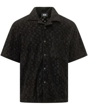 Gcds Regular Logo Shirt - Black