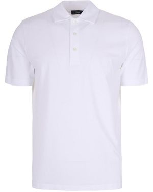 Herno Solid Short Sleeves Polo - White