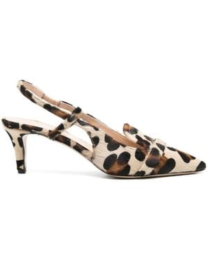 P.A.R.O.S.H. 70Mm Leopard-Print Slingback Pumps - Multicolor