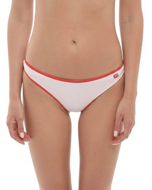 DIESEL Logo Bikini Bottom Swimwear - White