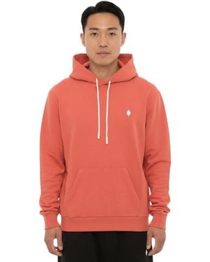Marcelo Burlon Regular Logo Hoodie - Red