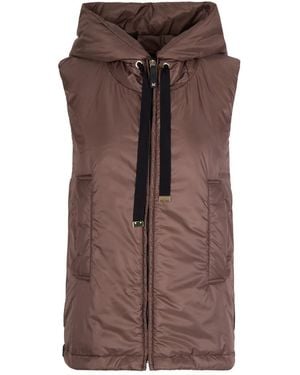 Max Mara Solid Hood Jacket - Brown