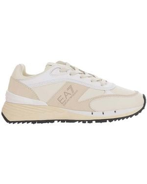 EA7 Color Block Sneakers - White