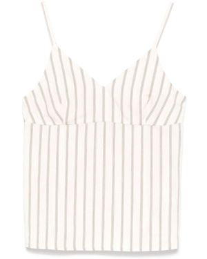 Seventy Ecru V-Neck Top - White