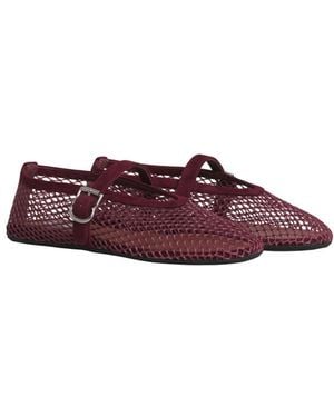 Alaïa Mesh Ballet Flats - Purple