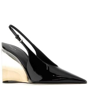 Alaïa Leather Wedges - Black