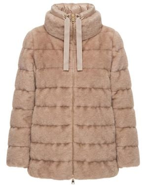 Herno Quilted Hood Jacket - Natural