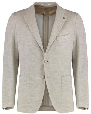 Tagliatore Light Notched Lapel Blazer - Gray