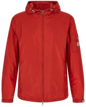 Moncler Solid Hood Jacket - Red