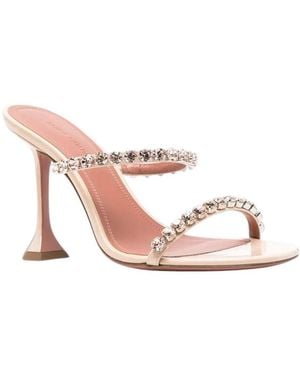 AMINA MUADDI Embellished Gigi Heels - Pink