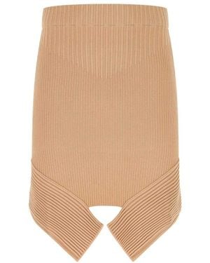 ANDREADAMO Skin Stretch Viscose Blend Skirt - Natural