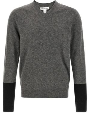 Comme des Garçons Colour Block Jumper - Grey