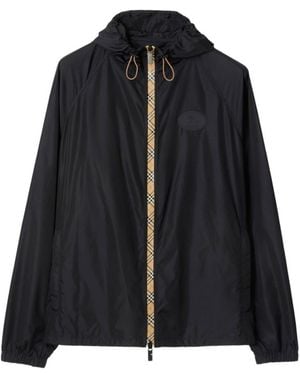 Burberry Logo Hood Jacket - Black