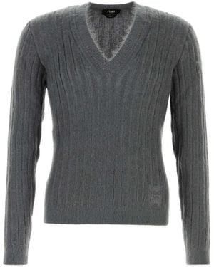 Fendi Wool Sweater - Gray