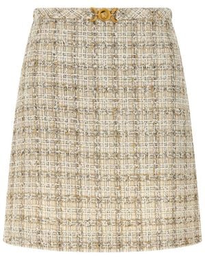 Versace Flared Mini Skirt - Natural